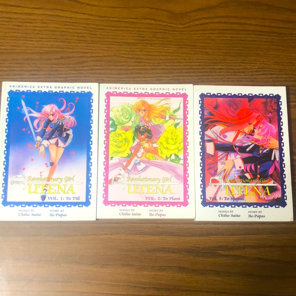 Revolutionary Girl Utena, volumes 1-3 good condition